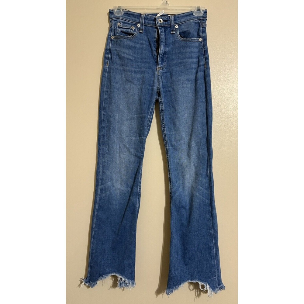 Rag‎ And Bone 24x25 Nina High Rise Ankle Flare Medium Wash